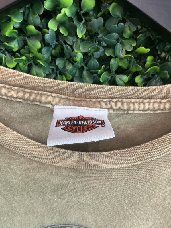HARLEY DAVIDSON INVESTING IN FREEDOM GREEN WASH TEE
