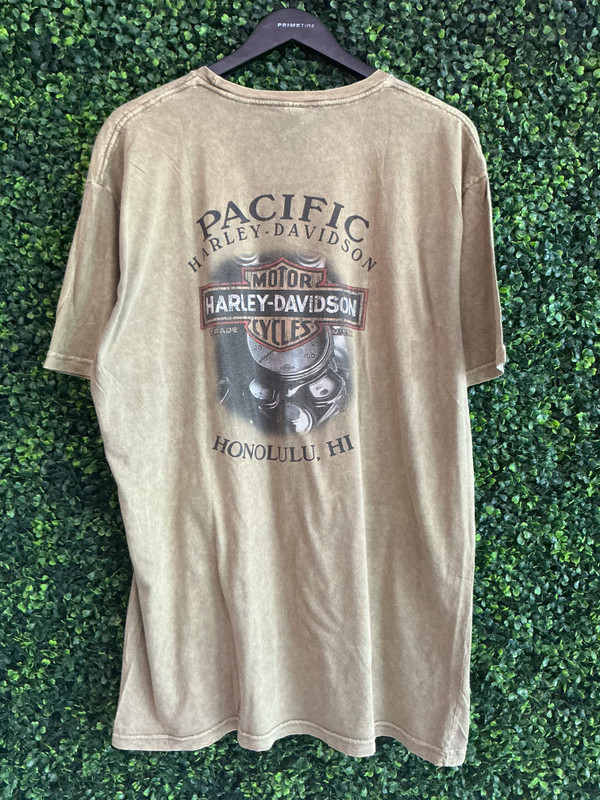HARLEY DAVIDSON INVESTING IN FREEDOM GREEN WASH TEE