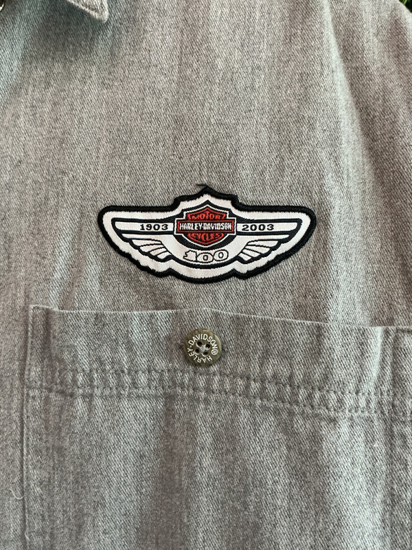 VINTAGE HARLEY DAVIDSON MECHANIC BUTTON UP SHIRT