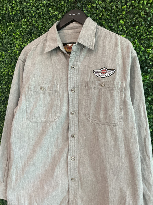 VINTAGE HARLEY DAVIDSON MECHANIC BUTTON UP SHIRT