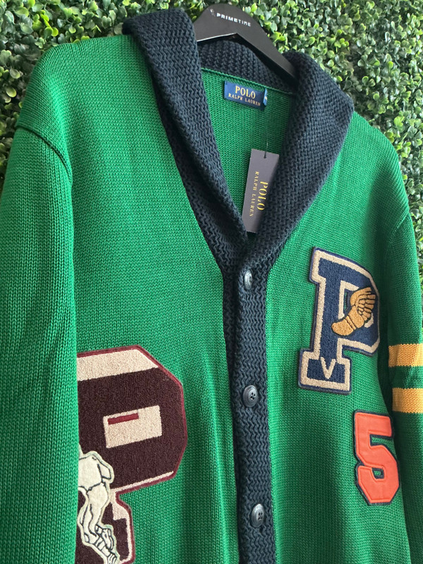 BRAND NEW POLO RALPH LAUREN VARSITY CARDIGAN
