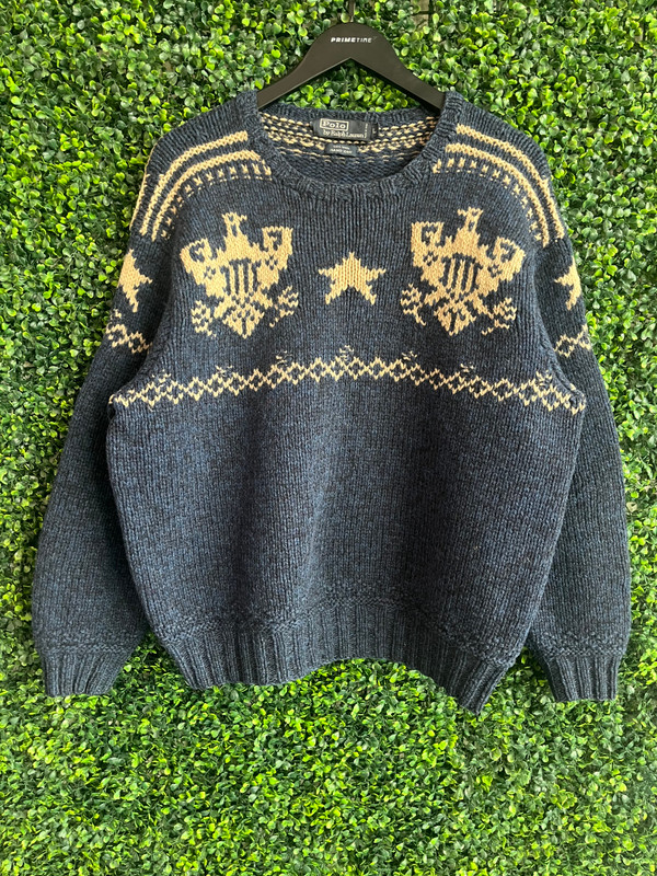1990-1993 POLO RALPH LAUREN EAGLE WOOL SWEATER