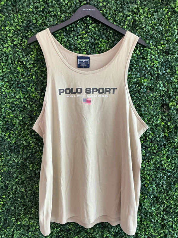 VINTAGE POLO SPORT RALPH LAUREN MINI FLAG TANK TOP SHIRT