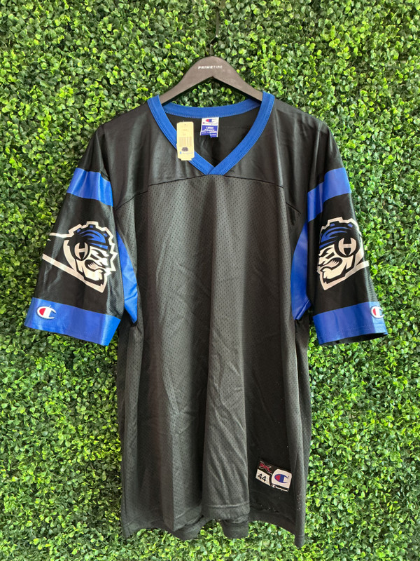 DEADSTOCK VINTAGE NY/NJ HITMAN XFL BLANK CHAMPION JERSEY