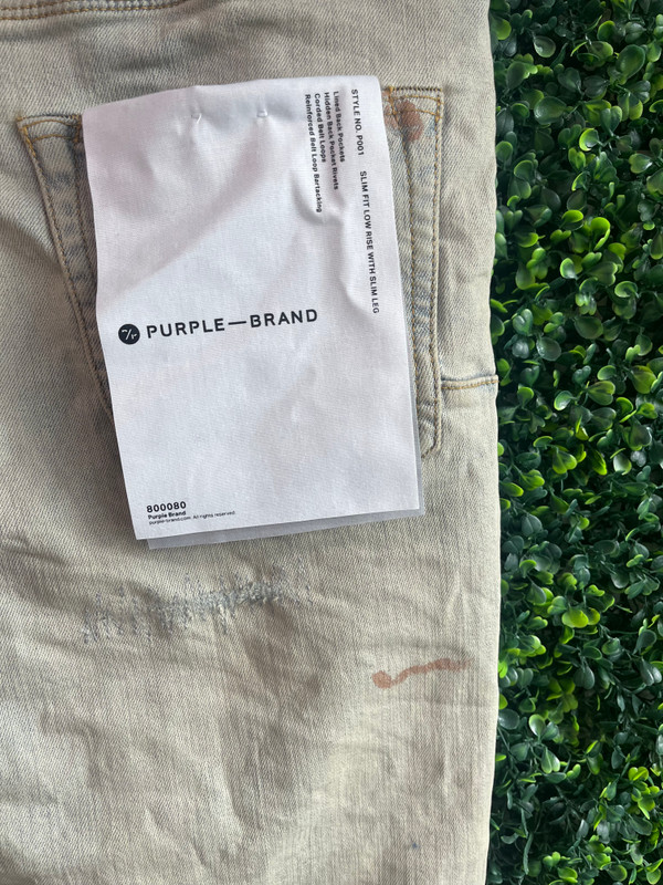 PURPLE BRAND P001 SUPERLIGHT OIL REPAIR JEANS (SZ 33)