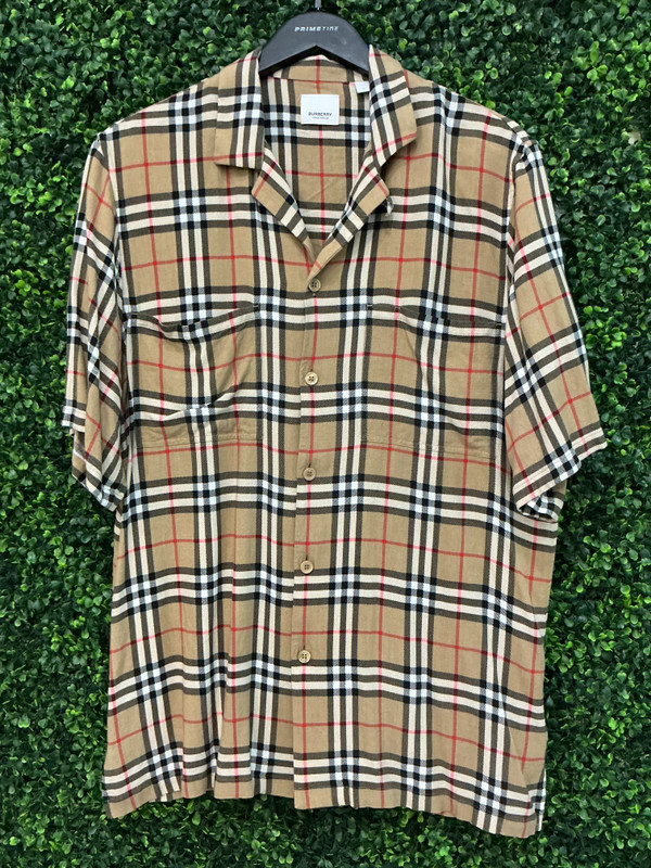 BURBERRY SHORT SLEEVE BUTTON UP