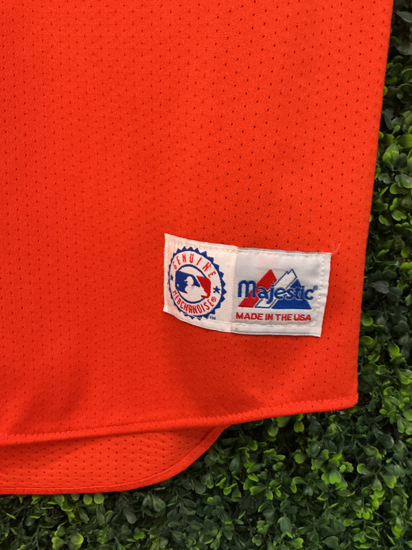 VINTAGE CLEVELAND INDIANS ORANGE MAJESTIC JERSEY