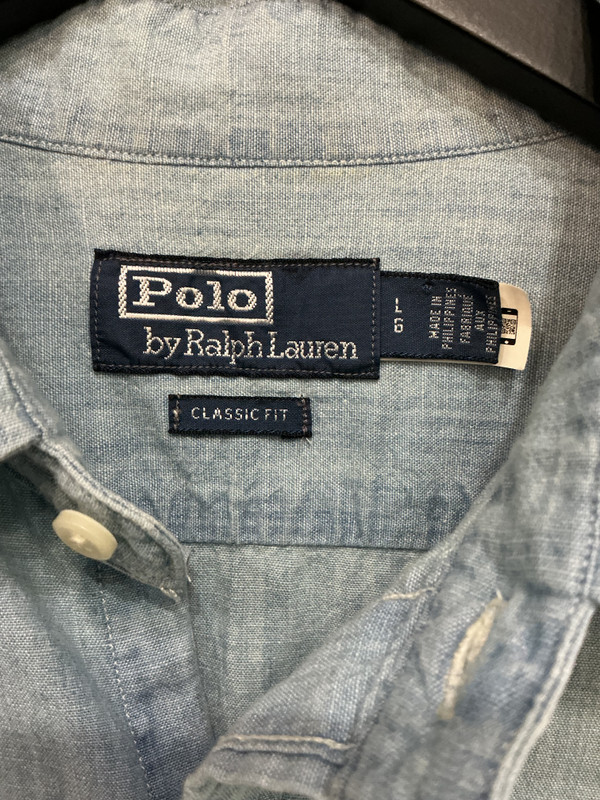 POLO RALPH LAUREN RL QUALITY GOODS DENIM BUTTON UP