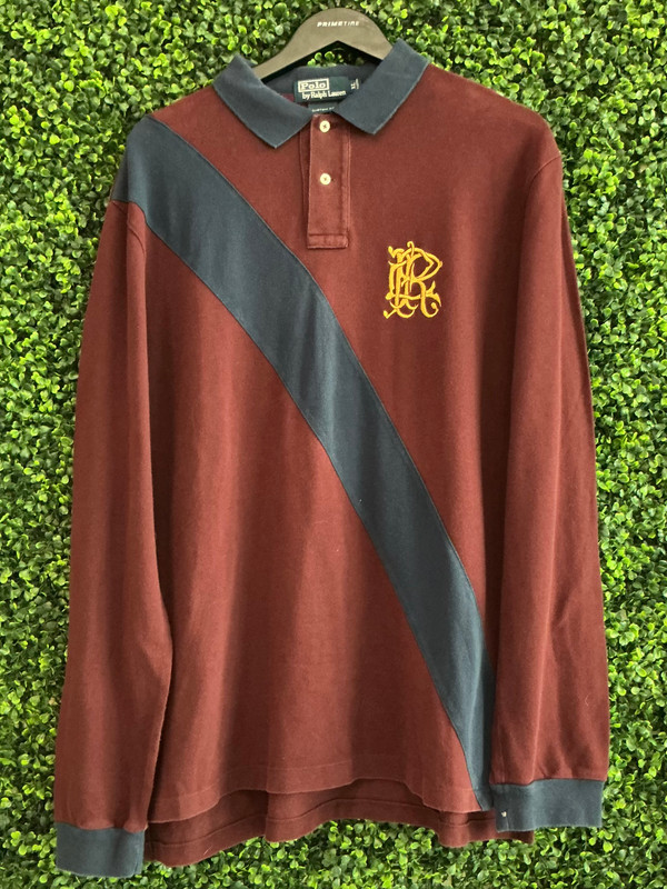 POLO RALPH LAUREN SCRIBBLE LOGO DIAG STRIPE RUGBY