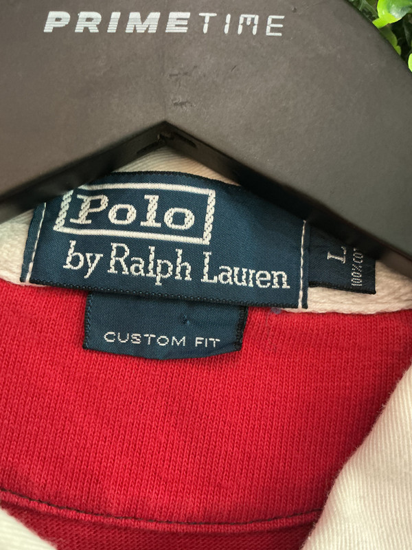 VINTAGE POLO RALPH LAUREN VOYAGE DE LUXE RED/BLUE RUGBY