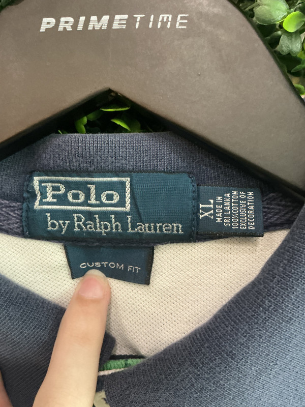 POLO RALPH LAUREN BLUE/WHITE STRIPED TOP