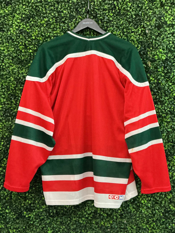 VINTAGE NEW JERSEY DEVILS RED/GREEN JERSEY