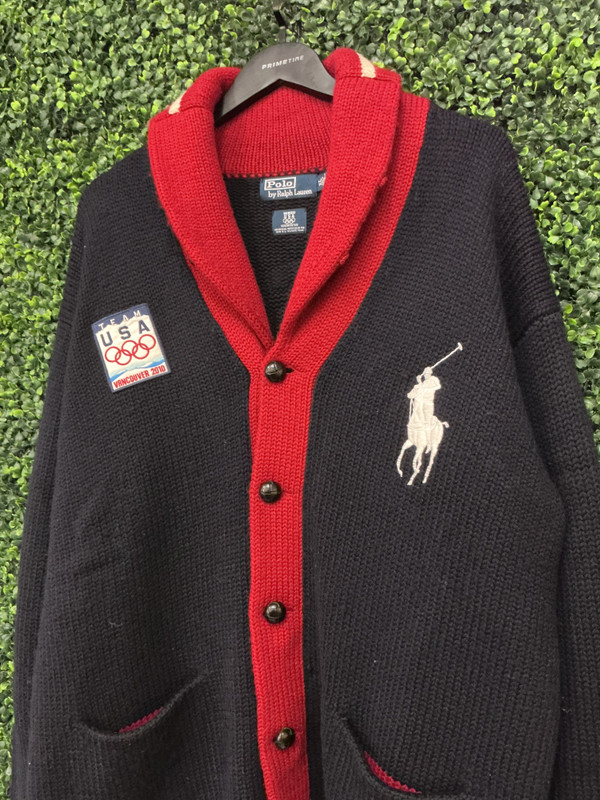 POLO USA VANCOUVER 2010 OLYMPICS SHAWL CARDIGAN