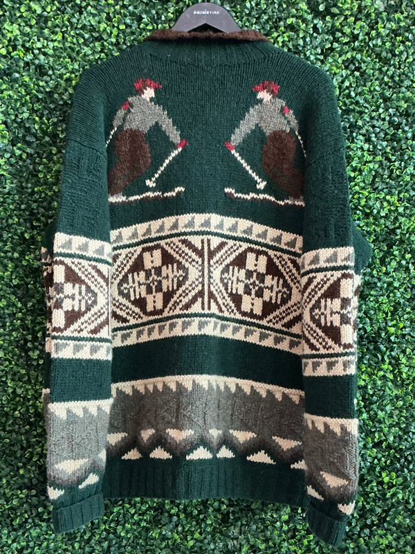 VINTAGE POLO RALPH LAUREN HAND KNIT SKI CARDIGAN