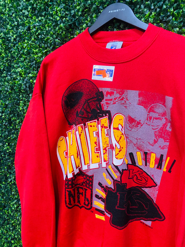 DEADSTOCK VINTAGE 1991 KANSAS CITY CHIEFS LOGO 7 CREWNECK