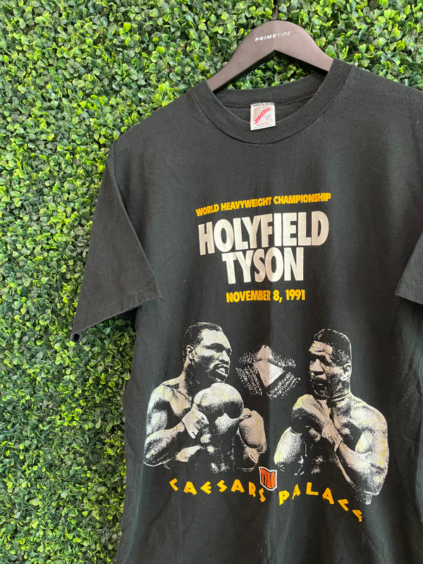 VINTAGE HOLYFIELD VS TYSON WORLD HEAVYWEIGHT CHAMPIONS 1991 JERZEES TEE