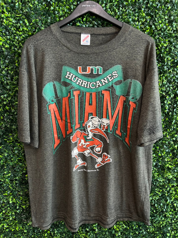 VINTAGE MIAMI HURRICANES JERZEES TAG TEE