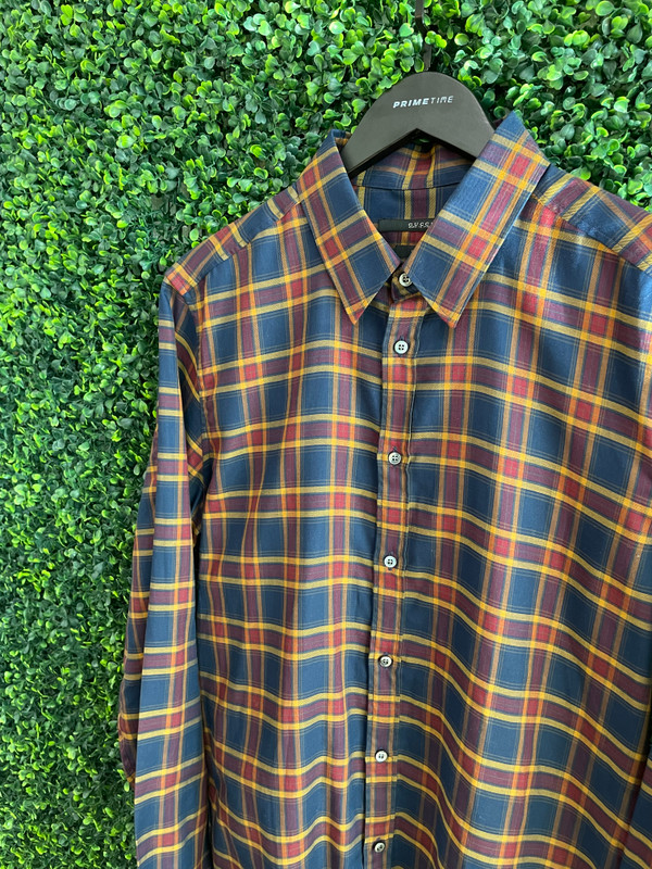 GUCCI PLAID BUTTON UP