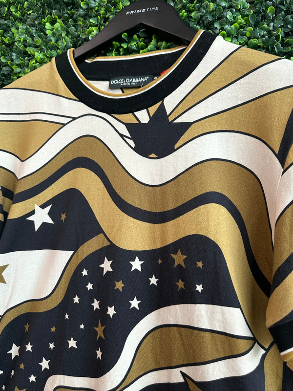 DOLCE & GABANNA GOLD/BLACK TEE