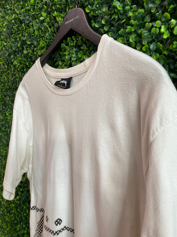 STUSSY WHITE BLACK GRADIENT TEE