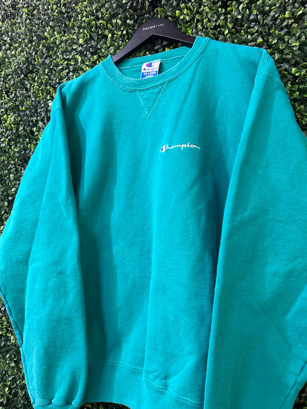 VINTAGE CHAMPION TEAL CREWNECK