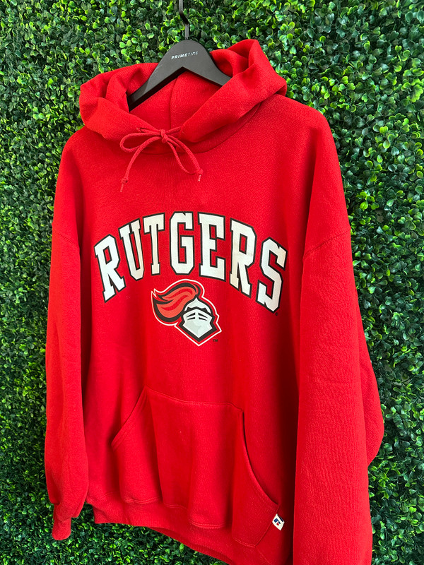 RUTGERS RUSSELL ATHLETIC RED HOODIE