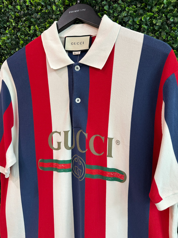 GUCCI LOGO POLO (SZ M)
