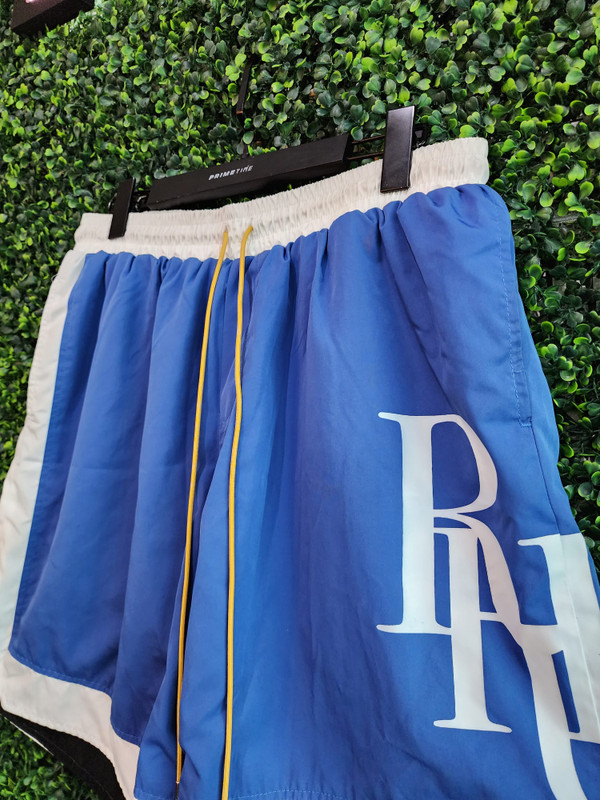 RHUDE BLUE/WHITE SPRING SUMMER 2022 SHORTS