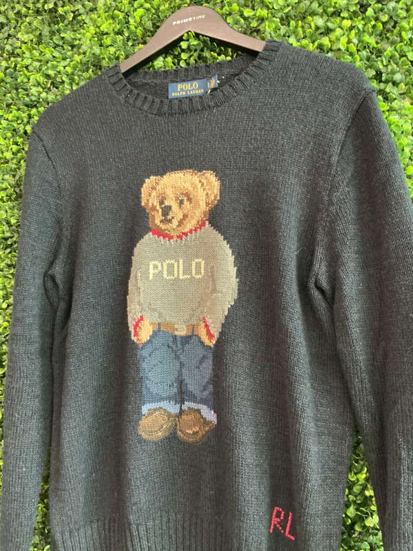 POLO RALPH LAUREN PREPPY BEAR SWEATER NAVY