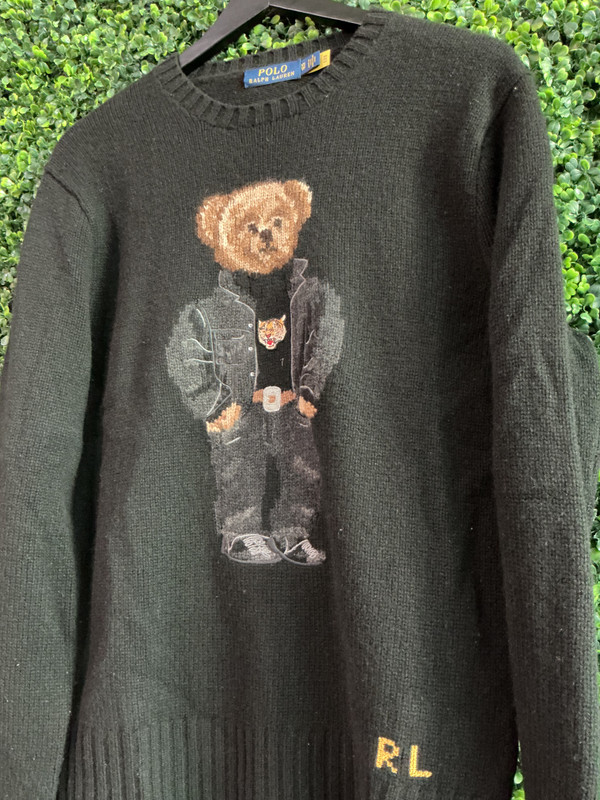 POLO RALPH LAUREN WOOL TIGER EMBROIDERY BEAR SWEATER