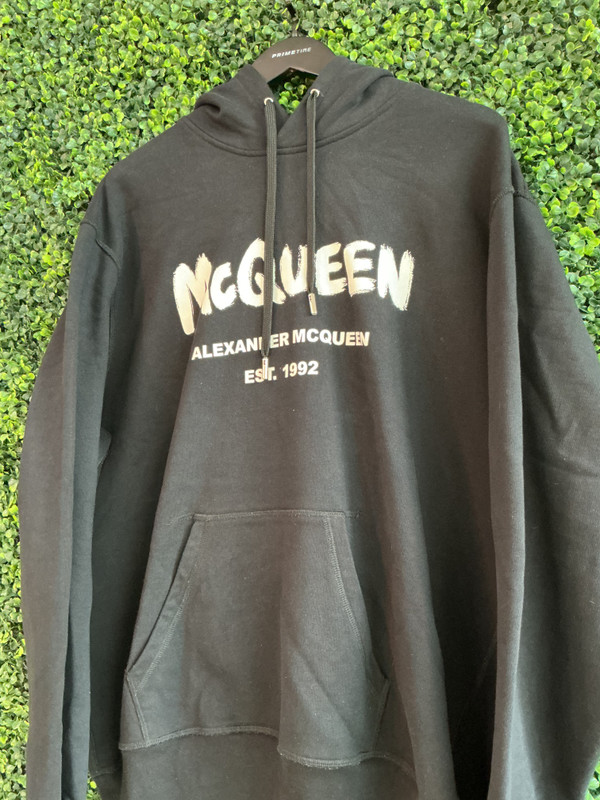 ALEXANDER MCQUEEN BLACK LOGO HOODIE