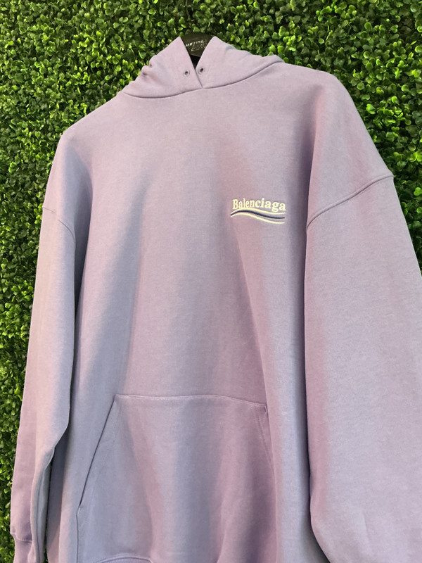 BALENCIAGA PURPLE OVERSIZED CAMPAIGN HOODIE