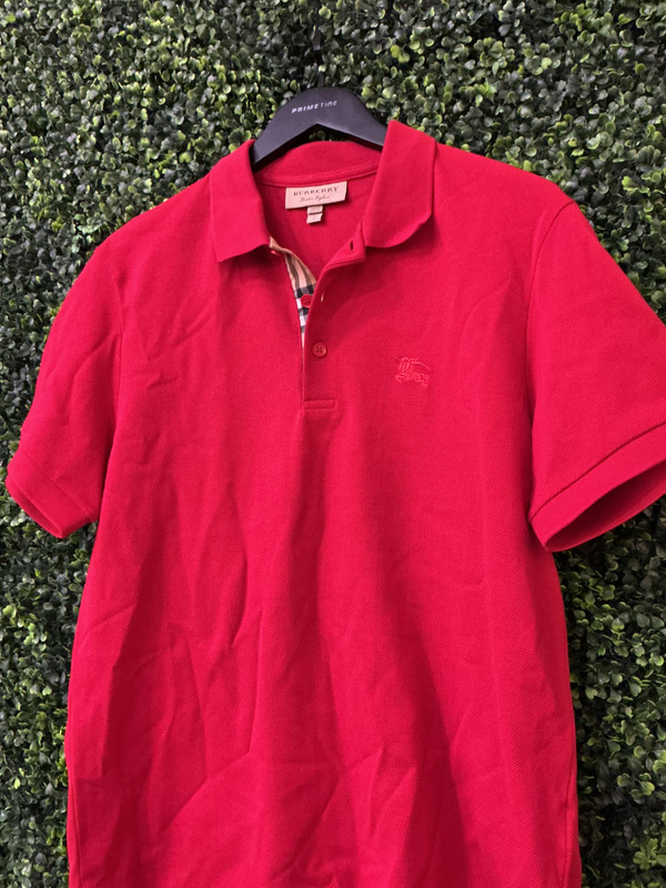 BURBERRY RED POLO SHIRT