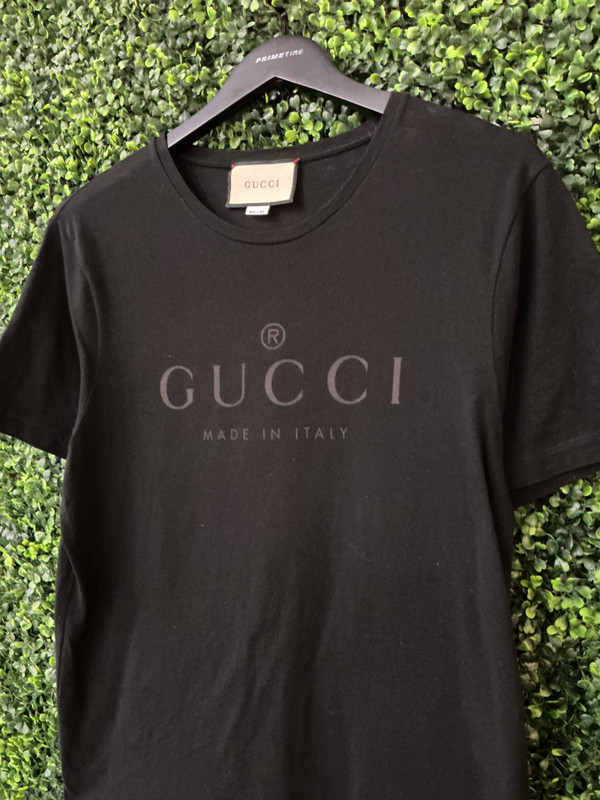 GUCCI BLK LOGO TEE
