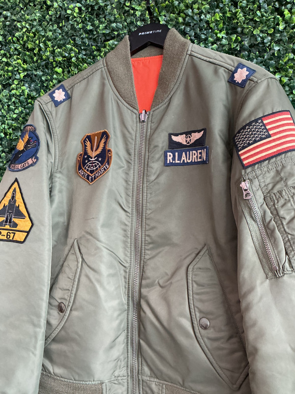 POLO RALPH LAUREN REVERSIBLE TWILL BOMBER JACKET (SZ S)