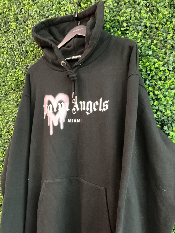 PALM ANGELS MIAMI HEART SPRAY PAINT HOODIE