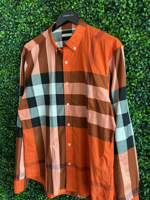 BURBERRY ORANGE CHECKS L/S SHIRT