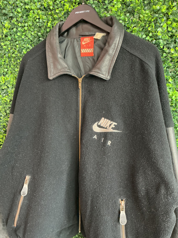 VINTAGE NIKE SWOOSH WOOL/LEATHER VARSITY JACKET