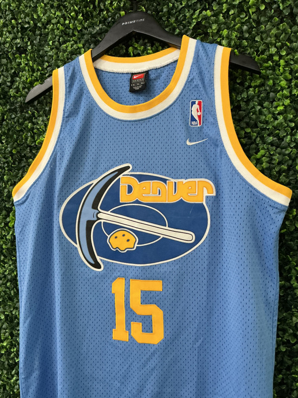 VINTAGE CARMELO ANTHONY DENVER NUGGETS NIKE SWINGMAN THROWBACK JERSEY