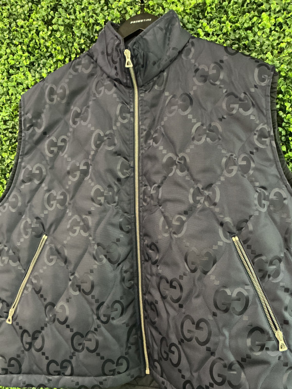 GUCCI JUMBO PRINT QUILTED VEST