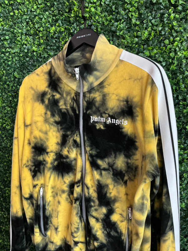 PALM ANGELS YELLOW TIE DIE TRACK JACKET