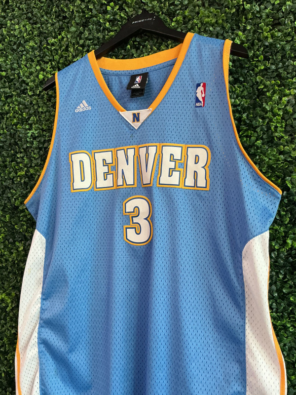 VINTAGE ALLEN IVERSON DENVER NUGGETS ADIDAS SWINGMAN JERSEY