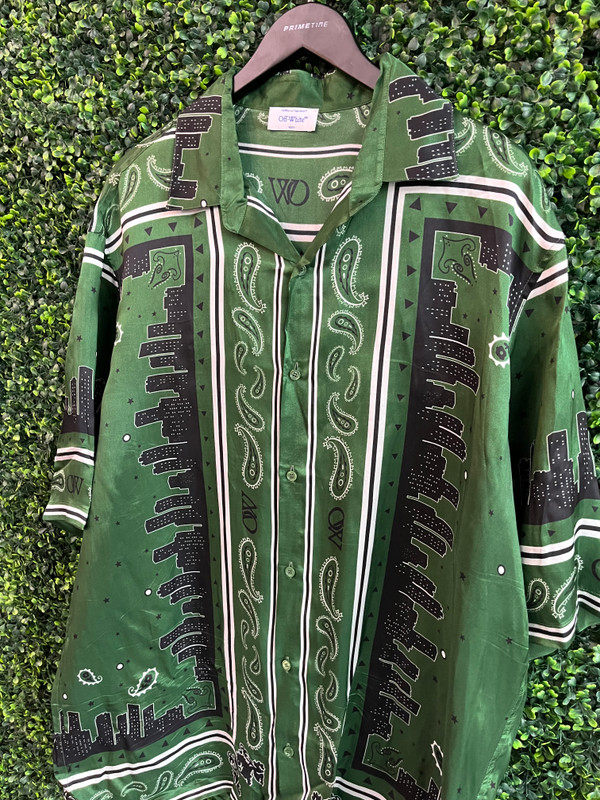 OFF WHITE VISCOSE BANDANA SHIRT