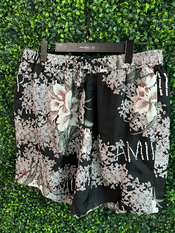 AMIRI SILK FLORAL SHORTS