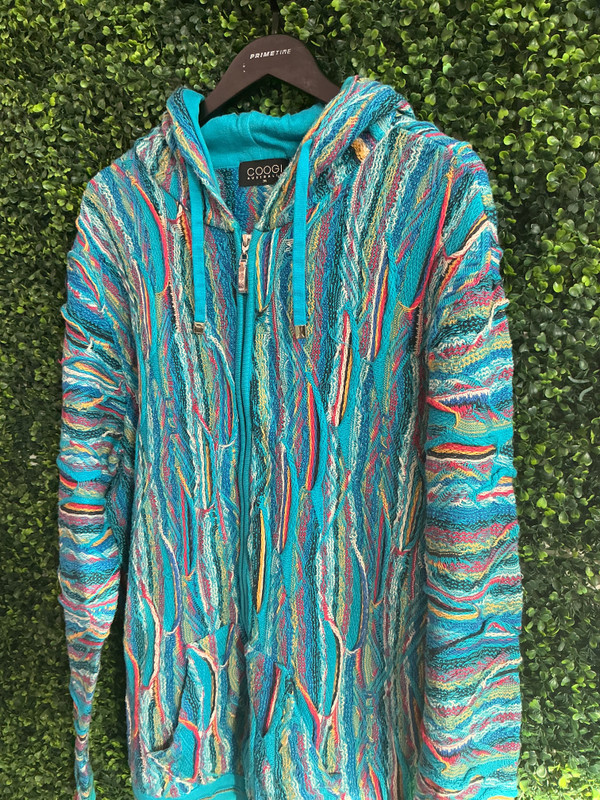 COOGI BLUE MULTICOLOR ZIP UP HOODIE