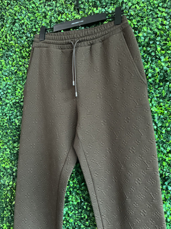 LOUIS VUITTON MONOGRAMMED JOGGERS (SZ S)