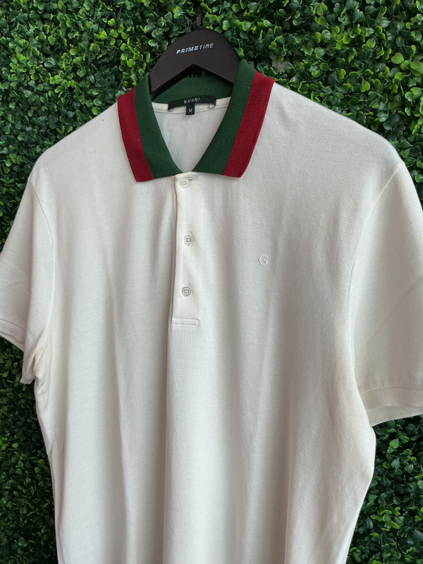 GUCCI GREEN/RED COLLAR POLO