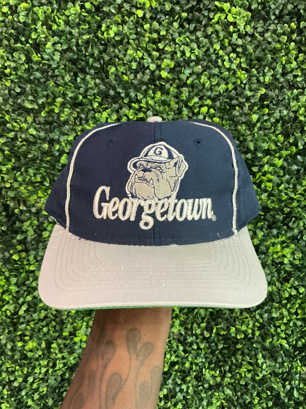 VINTAGE GEORGETOWN THE GAME BLUE/GREY SNAPBACK