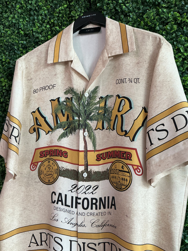AMIRI GRAPHIC PRINT BUTTON DOWN (SZ XL)