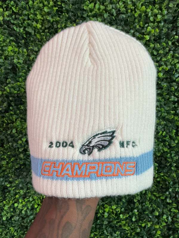VINTAGE PHILADELPHIA EAGLES 2004 NFC CHAMPIONS BEANIE